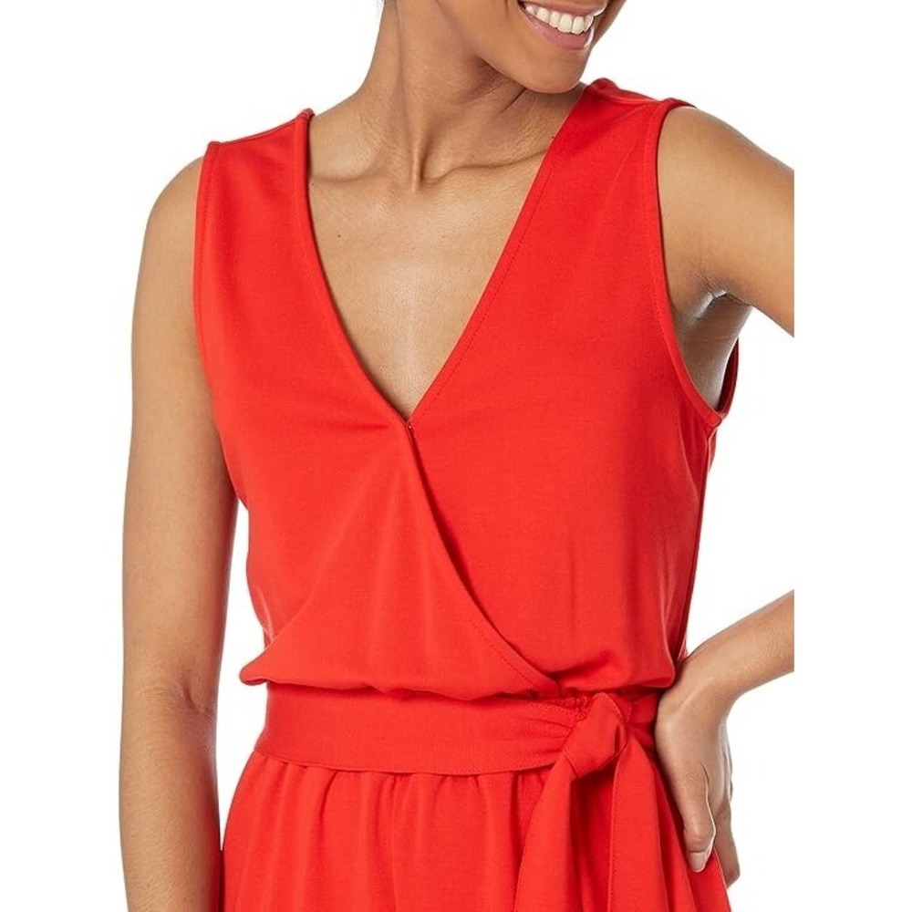 The Drop Women's @caralynmirand Sleeveless Wrap Jumpsuit 5X Flame Red